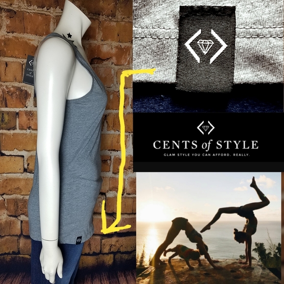 NEW W/TAGS Femme Power "Like a Girl" Gray Racerback Designer Tank Top Large - Picture 3 of 8